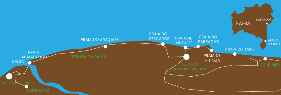 mapa arraial d'ajuda